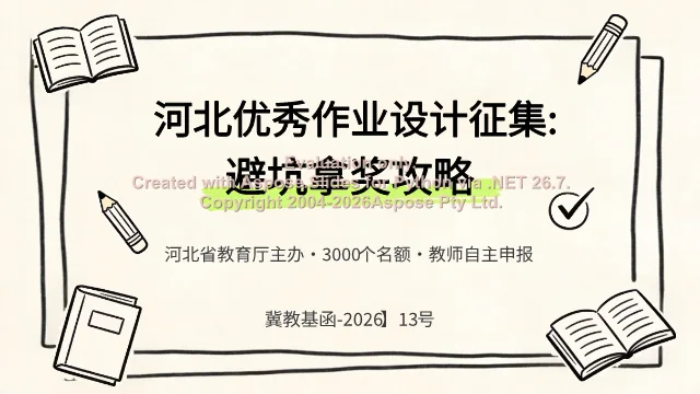 攻略封面：河北优秀作业设计征集避坑拿奖攻略