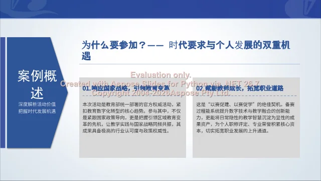参赛价值解读：响应国家战略与赋能教师成长的双重机遇
