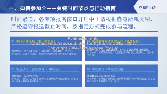 报名指南：各专项报送时间与参与方式一览